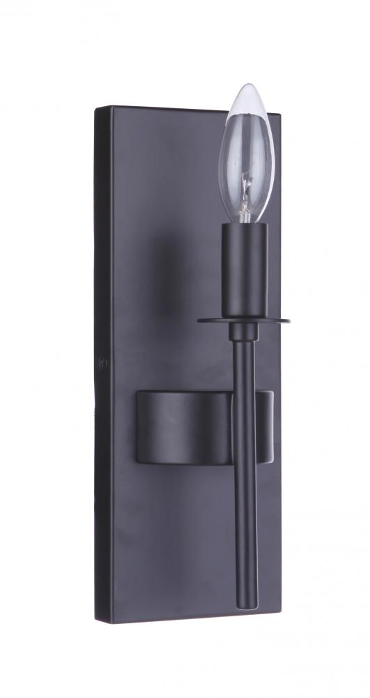 Larrson 1 Light Wall Sconce in Flat Black