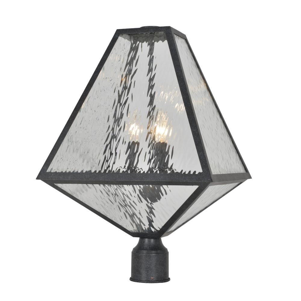 Brian Patrick Flynn Glacier 3 Light Black Charcoal Large Outdoor Post