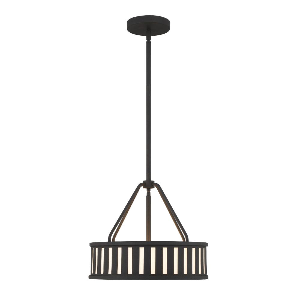 Kendal 3 Light Black Forged Mini Chandelier