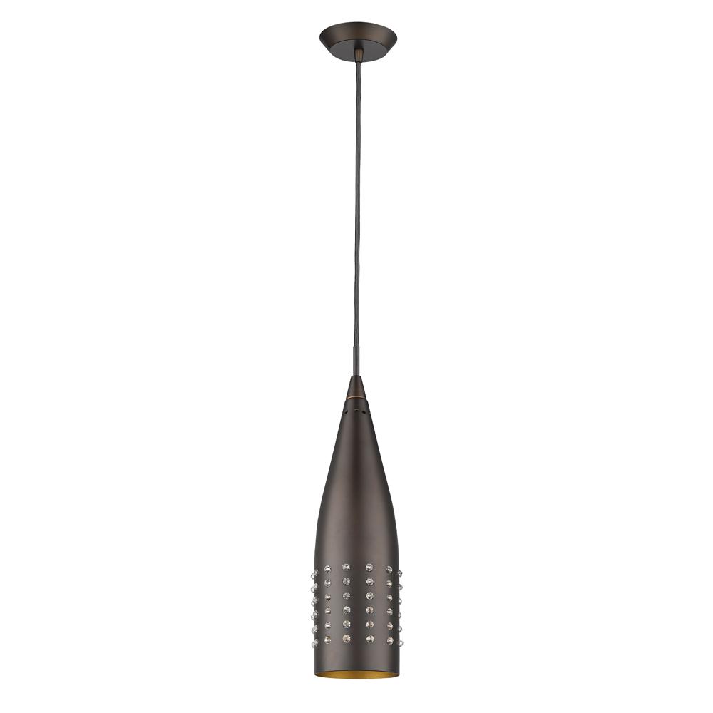 Prism Indoor 1-Light Pendant W/Metal Shade In Oil Rubbed Bronze