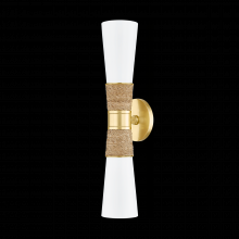 Mitzi by Hudson Valley Lighting H709102-AGB - Mica Wall Sconce