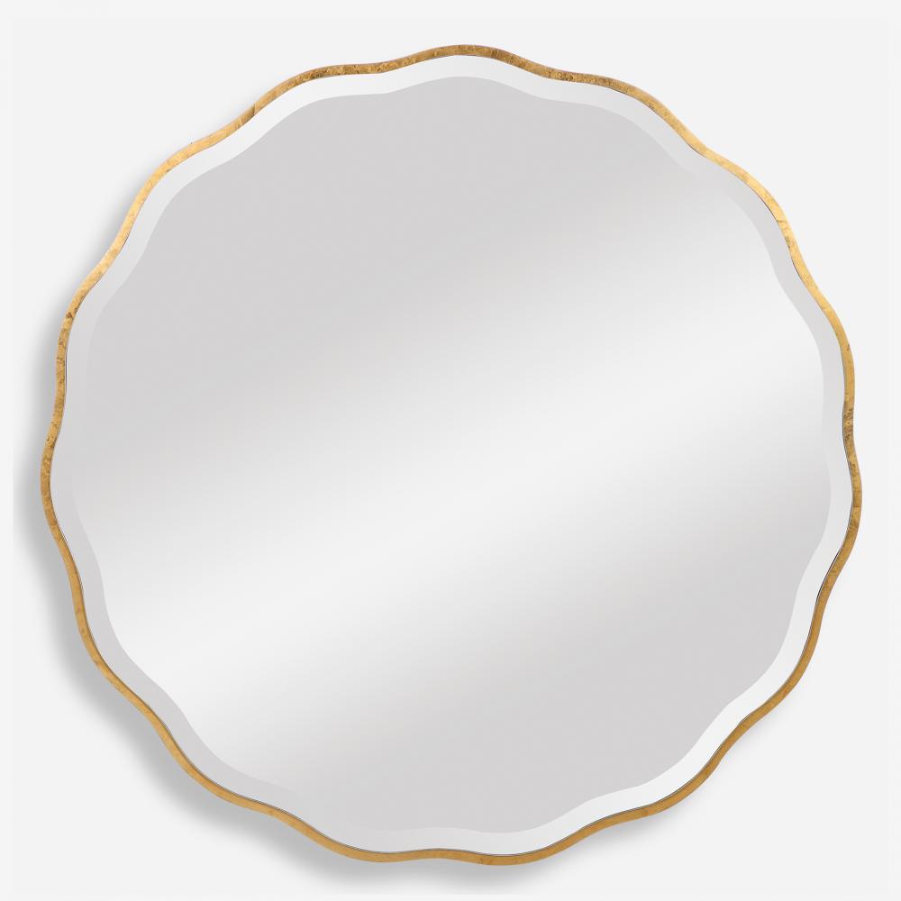 Aneta Gold Round Mirror