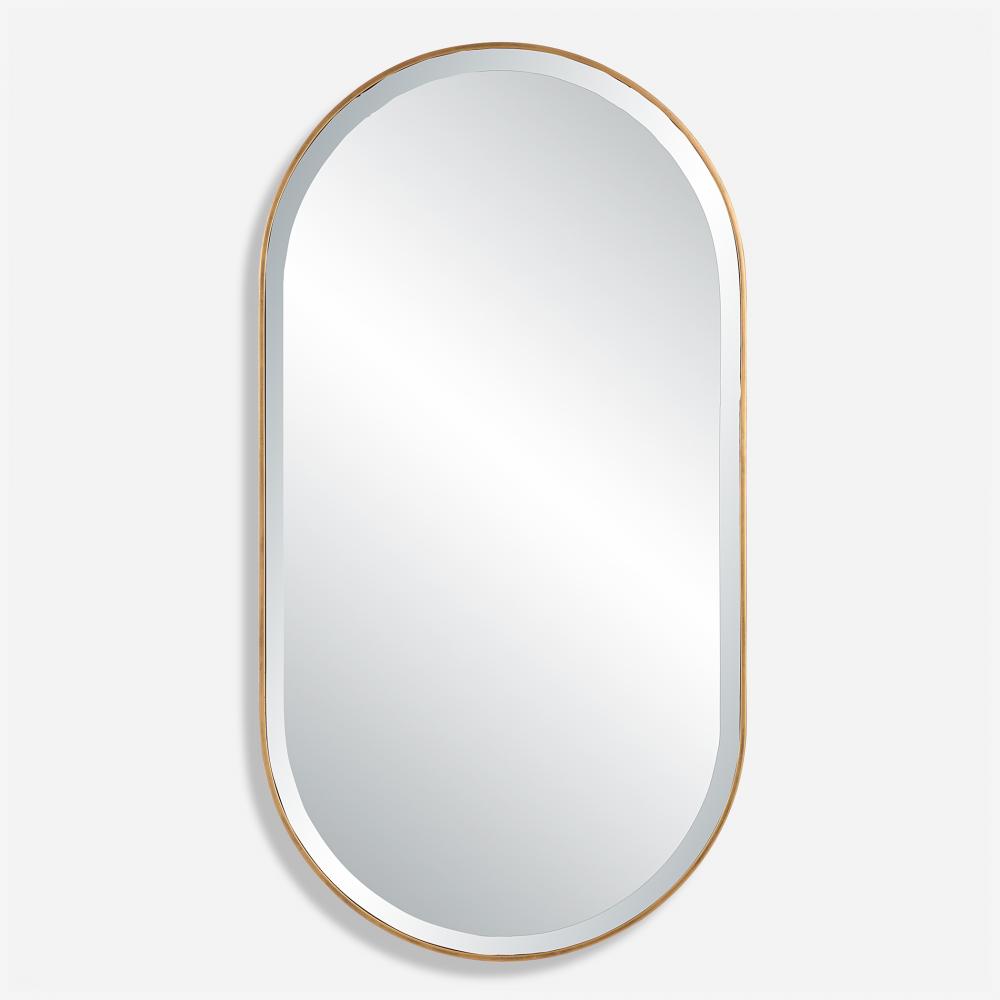 Lago Oval Gold Mirror